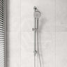 N#5(Nickel) Bella Vista Mica Fluted Shower Rail with Handheld Set Inbuilt Inlet Stainless