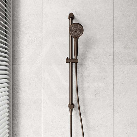 Dusk Bronze Bella Vista Mica Fluted Shower Rail with Handheld Set Inbuilt Inlet Stainless