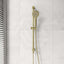 G#8(Gold) Bella Vista Mica Fluted Shower Rail with Handheld Set Inbuilt Inlet Stainless