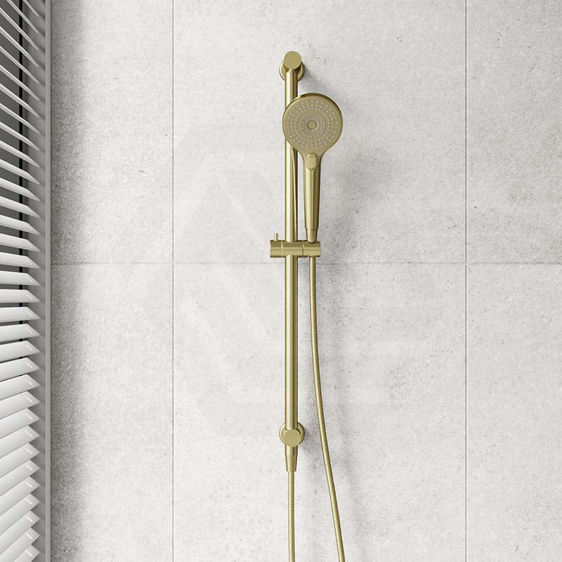 Bella Vista Mica Fluted Shower Rail with Handheld Set Inbuilt Inlet Stainless Variant Colour Available