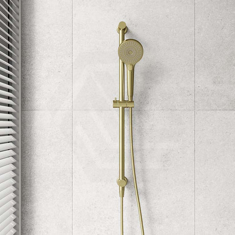 G#8(Gold) Bella Vista Mica Fluted Shower Rail with Handheld Set Inbuilt Inlet Stainless