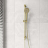 G#8(Gold) Bella Vista Mica Fluted Shower Rail with Handheld Set Inbuilt Inlet Stainless
