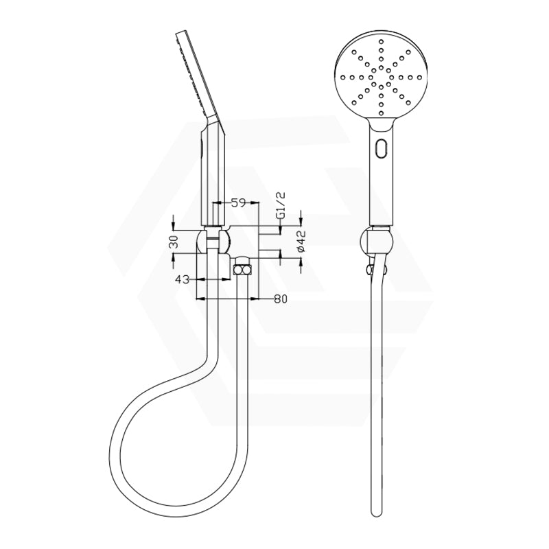 Bella Vista Mica Air Tilt Function Hand Shower Set In Various Colours