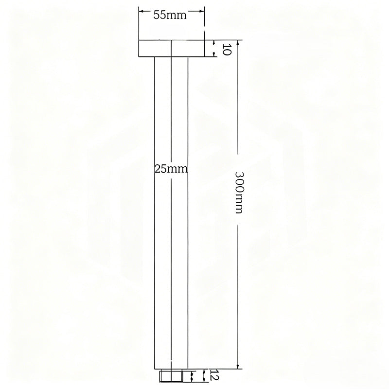 Bella Vista Cresta 300mm Square Ceiling Shower Arm Variant Colour Available