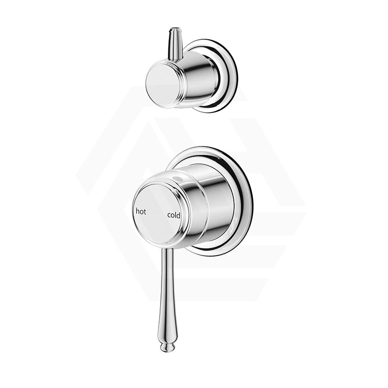 Bella Vista Mica Heritage Round Stainless Steel Wall Mixer with Diverter Variant Colour Available