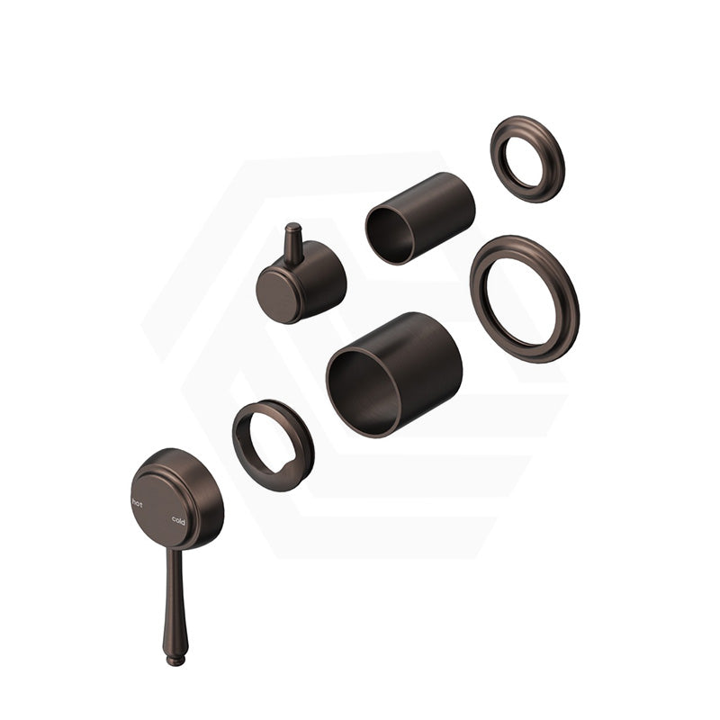 Bella Vista Mica Heritage Round Stainless Steel Wall Mixer with Diverter Variant Colour Available