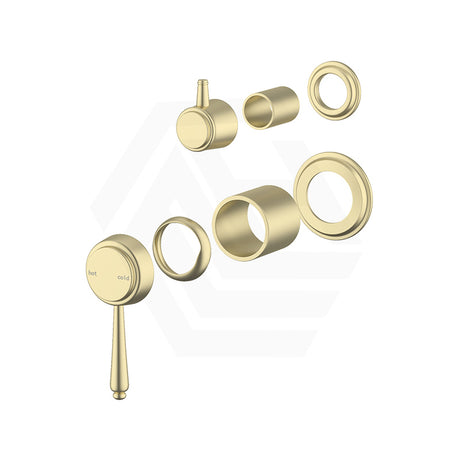 Bella Vista Mica Heritage Round Stainless Steel Wall Mixer with Diverter Trim Kit Only Variant Colour Available