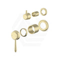 Bella Vista Mica Heritage Round Stainless Steel Wall Mixer with Diverter Trim Kit Only Variant Colour Available