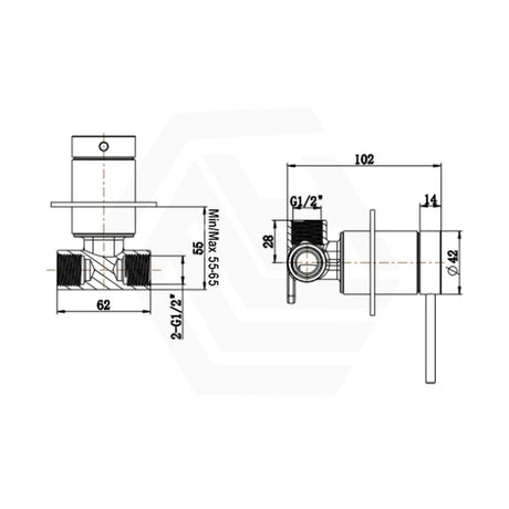 Bella Vista Mica Round Stainless Steel Shower Wall Mixer Variant Colour Available