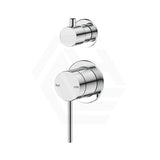 Bella Vista Mica Stainless Steel Shower Wall Diverter Mixer with Separate Round Plates Chrome