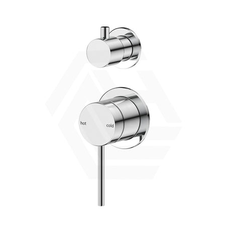 Bella Vista Mica Stainless Steel Shower Wall Diverter Mixer with Separate Round Plates Chrome