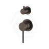 Bella Vista Mica Stainless Steel Shower Wall Diverter Mixer with Separate Round Plates Variant Colour Available