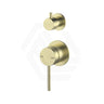 Bella Vista Mica Stainless Steel Shower Wall Diverter Mixer with Separate Round Plates Variant Colour Available