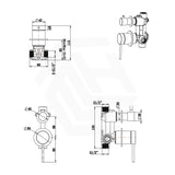 Bella Vista Mica Shower Wall Diverter Mixer Trim Kit Only with Separate Round Plates Variant Colour Available