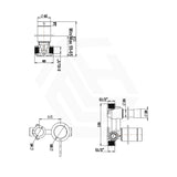 Bella Vista Mica Shower Wall Diverter Mixer Sideways Inwall Body Only