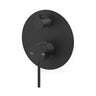Bella Vista Mica Round Stainless Steel Shower Wall Diverter Mixer Matt Black
