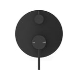 Bella Vista Mica Round Stainless Steel Shower Wall Diverter Mixer Matt Black