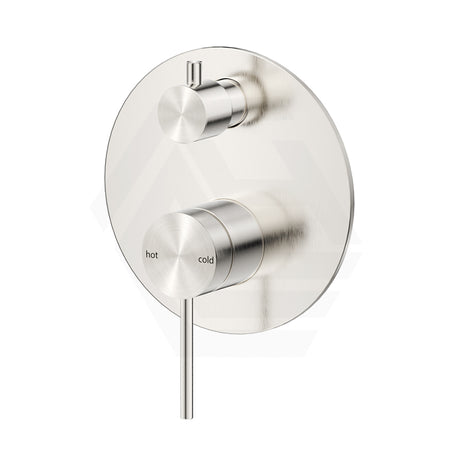 Bella Vista Mica Round Stainless Steel Shower Wall Diverter Mixer Brushed Nickel