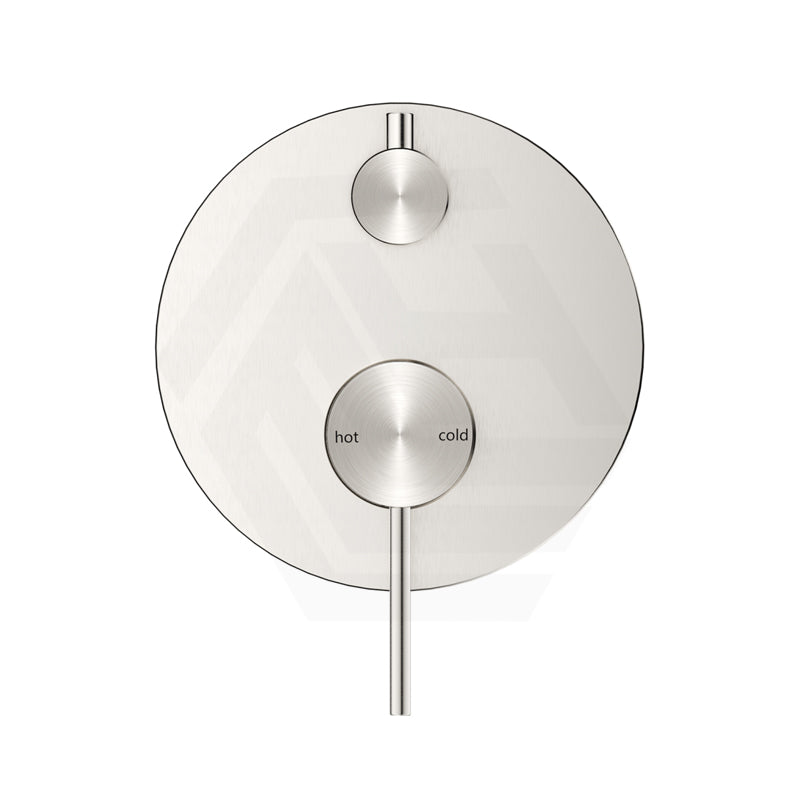 Bella Vista Mica Round Stainless Steel Shower Wall Diverter Mixer Brushed Nickel
