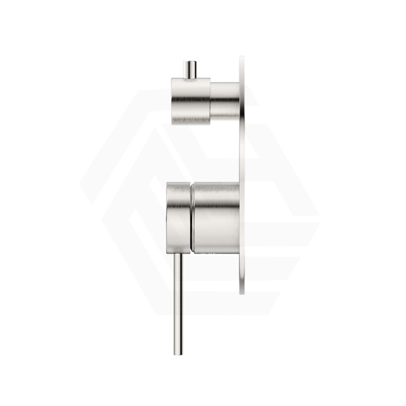 Bella Vista Mica Round Stainless Steel Shower Wall Diverter Mixer Brushed Nickel