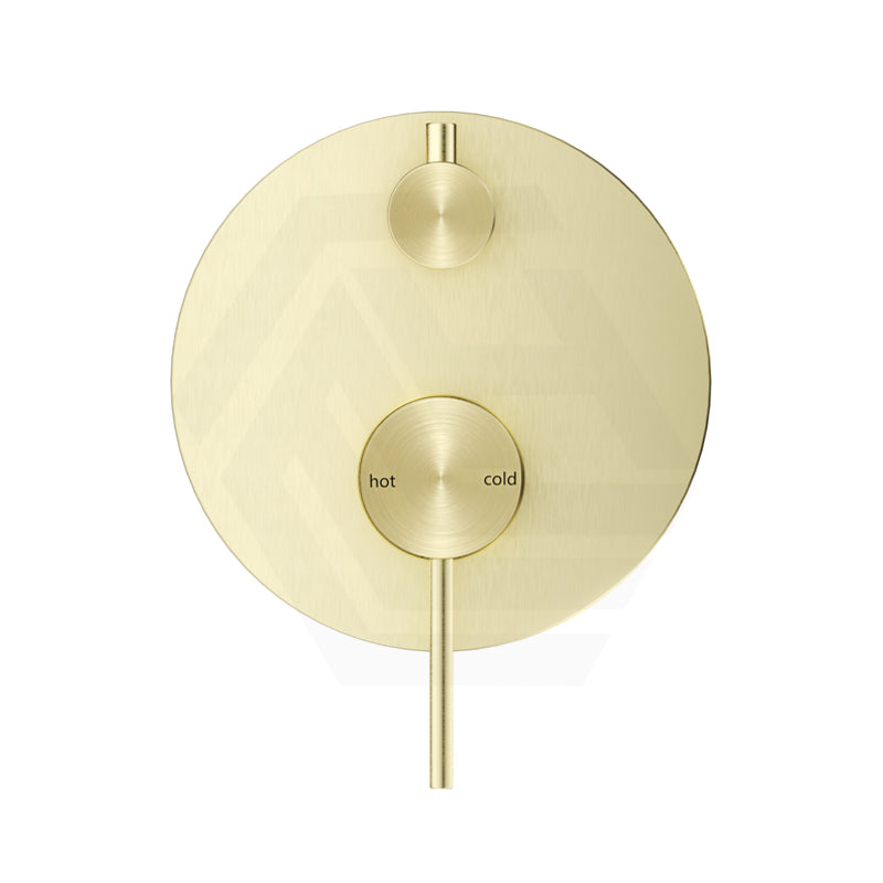 Bella Vista Mica Round Stainless Steel Shower Wall Diverter Mixer Brushed Gold