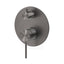 Bella Vista Mica Round Stainless Steel Shower Wall Diverter Mixer Gunmetal Grey