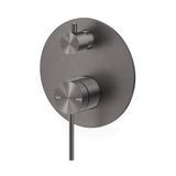 Bella Vista Mica Round Stainless Steel Shower Wall Diverter Mixer Gunmetal Grey