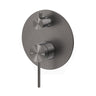Bella Vista Mica Round Stainless Steel Shower Wall Diverter Mixer Gunmetal Grey