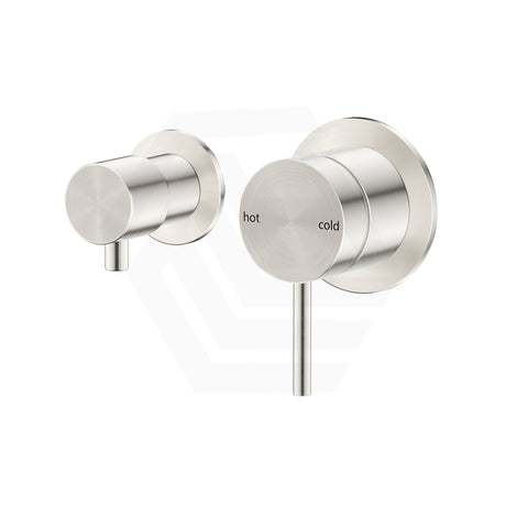 Bella Vista Mica Stainless Steel Shower Wall Diverter Mixer Sideways Brushed Nickel