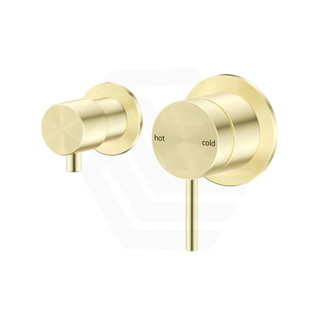 Bella Vista Mica Shower Wall Diverter Mixer Sideways Trim Kit Only Brushed Gold