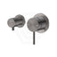 Bella Vista Mica Stainless Steel Shower Wall Diverter Mixer Sideways Gunmetal Grey