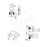 Bella Vista Mica Stainless Steel Shower Wall Diverter Mixer Sideways Variant Colour Available