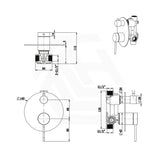 Bella Vista Mica Round Shower Wall Diverter Mixer Trim Kit Only Variant Colour Available