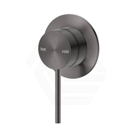 Bella Vista Mica Round Stainless Steel Shower Wall Mixer Gunmetal Grey