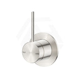 Bella Vista Mica Round Stainless Steel Shower Wall Mixer with Upwards Handle Brushed Nickel
