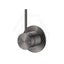 Bella Vista Mica Round Stainless Steel Shower Wall Mixer with Upwards Handle Gunmetal Grey