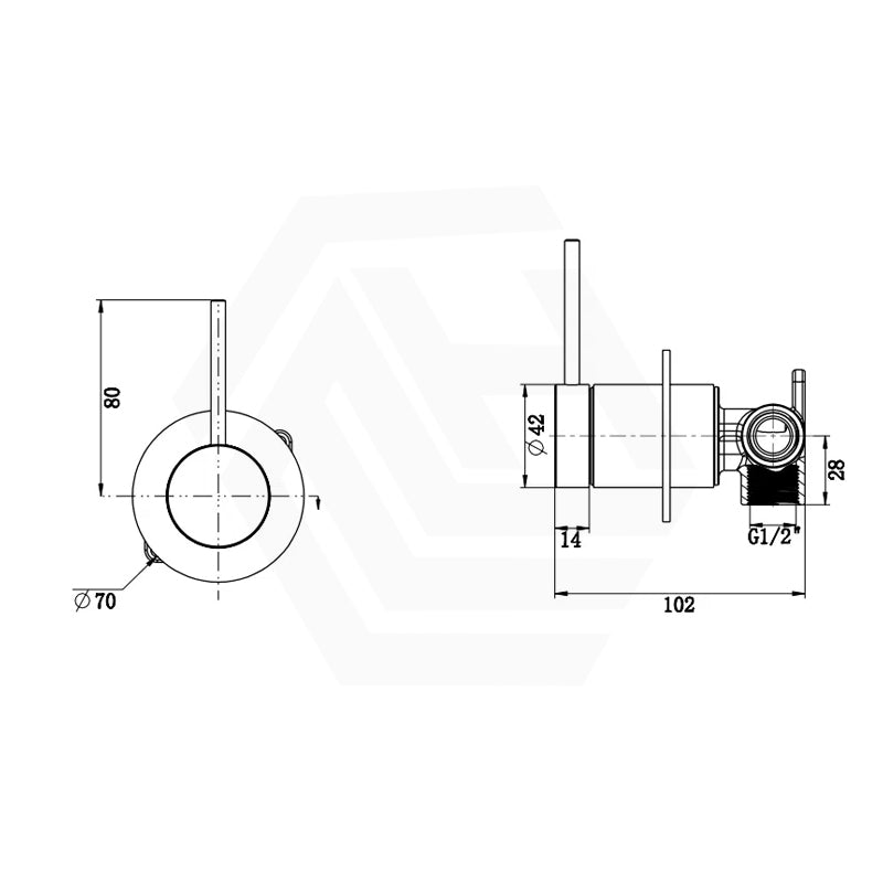 Bella Vista Mica Shower Wall Mixer Trim Kit Only with Upwards Handle Variant Colour Available