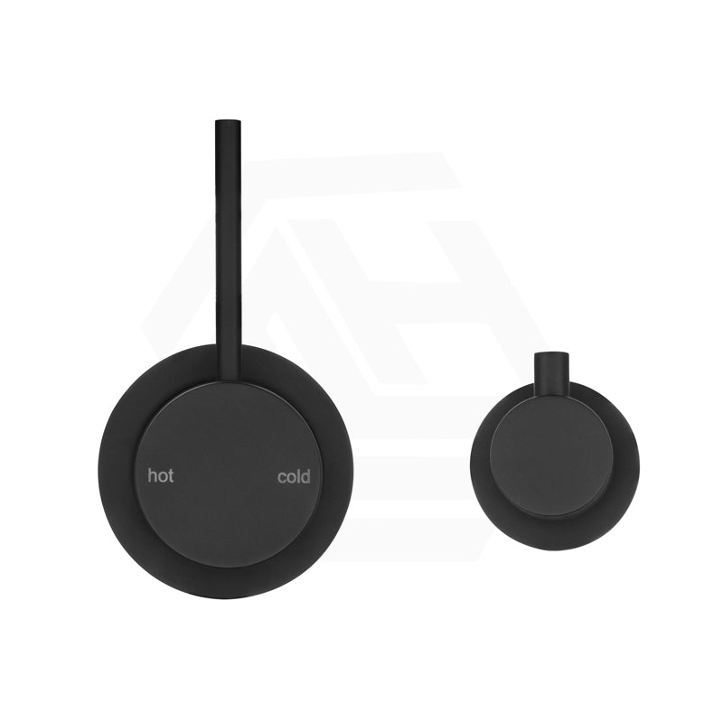 Bella Vista Mica Shower Wall Diverter Mixer Sideways Trim Kit Only with Upwards Handle Matt Black