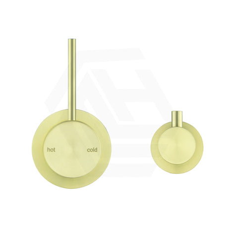 Bella Vista Mica Shower Wall Diverter Mixer Sideways Trim Kit Only with Upwards Handle Brushed Gold