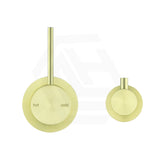 Bella Vista Mica Shower Wall Diverter Mixer Sideways with Upwards Handle Brushed Gold