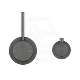 Bella Vista Mica Shower Wall Diverter Mixer Sideways Trim Kit Only with Upwards Handle Gunmetal Grey