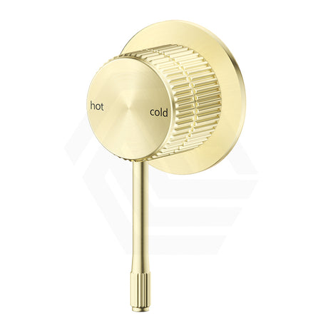 G#8(Gold) Bella Vista Mica Fluted Round Stainless Steel Shower Mixer Wall Mounted