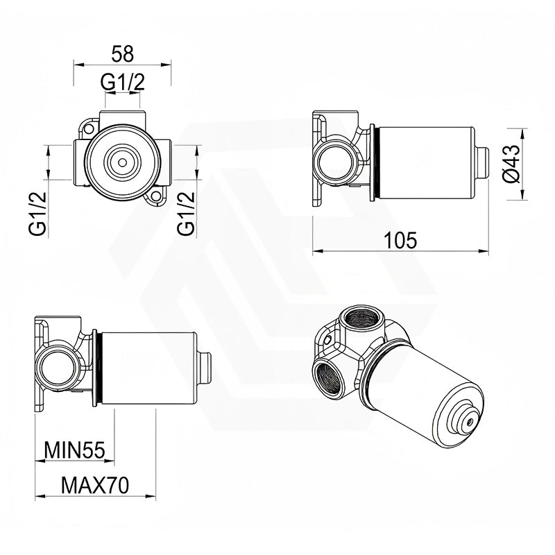 Bella Vista Kaza Round Brass Wall Mixer Variant Colour Available