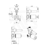 Bella Vista Wall Mixer with Diverter Inwall Body Only