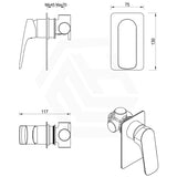 Bella Vista Kaza Rectangle Plate Brass Wall Mixer Trim Kits Only for Shower/Bath Variant Color Available