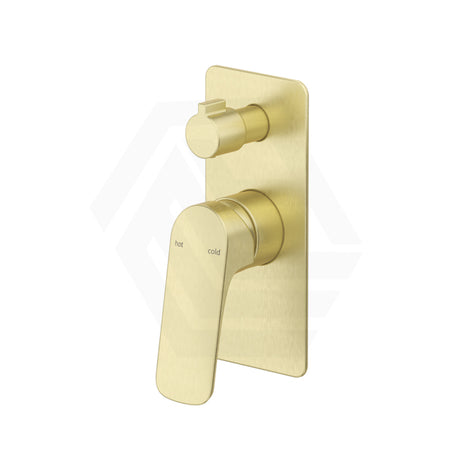 Bella Vista Kaza Rectangle Brass Wall Mixer with Diverter Variant Colour Available