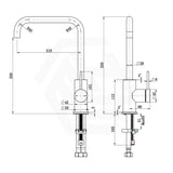 Bella Vista Mica Soft-Square Stainless Steel Sink Mixer Variant Colour Available