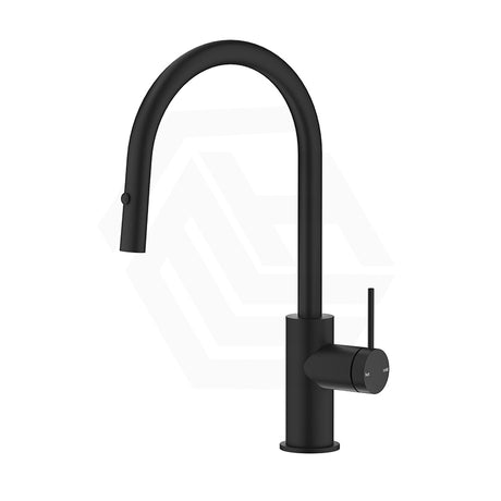 Bella Vista Mica Gooseneck Stainless Steel Pull-Out Sink Mixer Black
