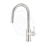 Bella Vista Mica Gooseneck Stainless Steel Pull-Out Sink Mixer Brushed Nickel