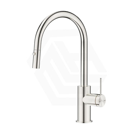 Bella Vista Mica Gooseneck Stainless Steel Pull-Out Sink Mixer Brushed Nickel